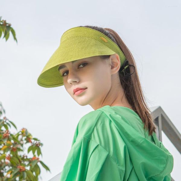 Cappelli a tesa larga OhSunny Cappello Panama Cappelli da sole estivi per donna Uomo Spiaggia Pieghevole Lavabile Paglia regolabile Protezione UV Cap Chapeau 2023