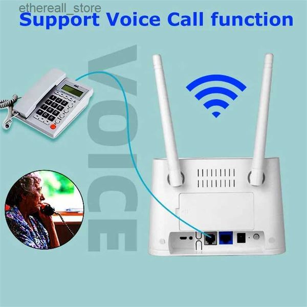 Router Router LTE CPE Modem SIM Card 4G Interfaccia RJ11 Funzione vocale LAN Wireless Wi-Fi Hotspot Spina UE Europa Q231114