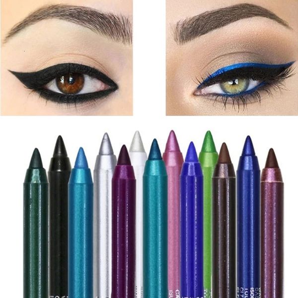 Eye ShadowLiner Combinazione 14 colori Matita per eyeliner a lunga durata Pigmento impermeabile Blu Marrone Nero Penna per eyeiner Donna Moda Colore Trucco per occhi Cosmetico 231113