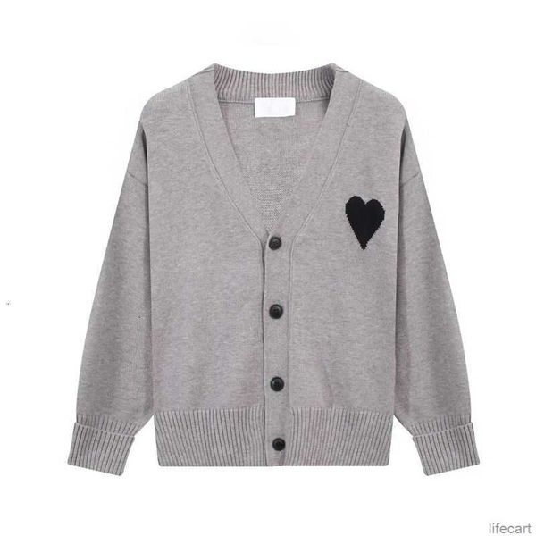 AM I Paris Cardigan Pullover Winter Warm Designer Sweat Frankreich Modemarke A Word Heart Love Stickerei Casual Hoodies Amiparis Amisweater AMIs T1SD