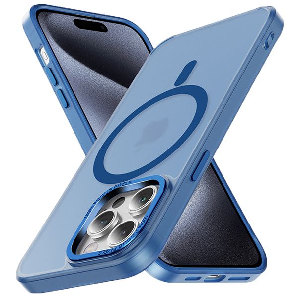 Magsafe Wireless Charger Handyhüllen für iPhone 15 Pro Max 14 Plus 13 12 11 ProMax Translucence Hybrid Acryl TPU stoßfeste Handyhülle