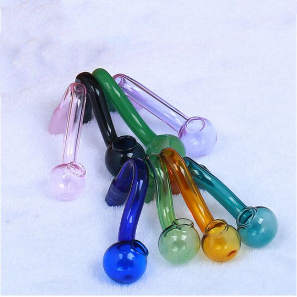 ACOOK bester Qualität Glasöl Brenner Rohr 10mm 14mm 18mm männliche weibliche Pyrex Klaröl Brenner Kurve Wasserrohr zum Rauchen von Wasser Bongs Günstigsten Preis