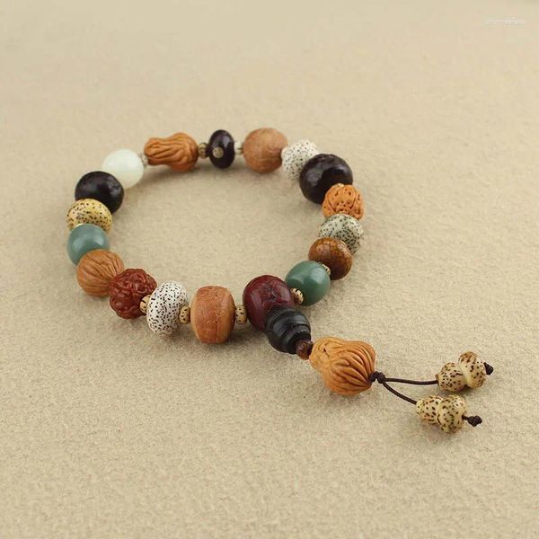 Strang Natürliche Achtzehn Samen Multi Treasure Bodhi Armband Holz Buddha Perlen Handheld Gebet Kunst Unterhaltung Zubehör