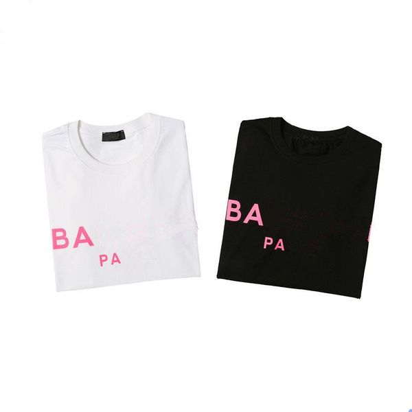 T-shirt da uomo abiti firmati Abbigliamento T-shirt famosa Lettera Stampa Girocollo Manica corta Nero Bianco Moda Uomo TShirts 3XL