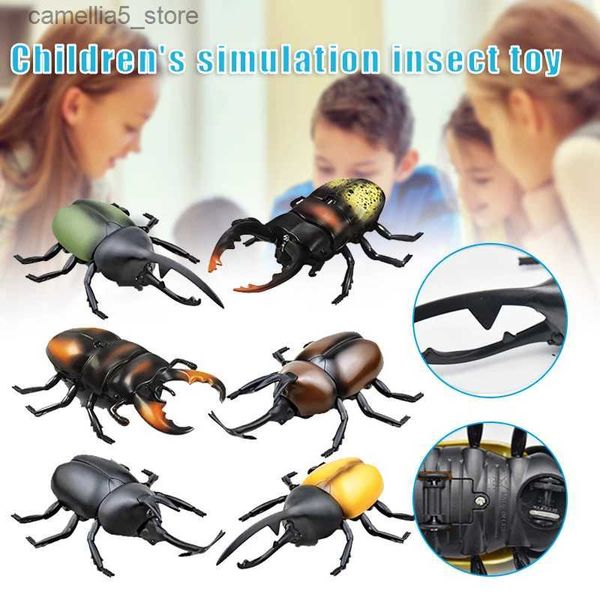 Elektrische/RC-Tiere, elektrische Simulation, Käfer-Spielzeug mit Fernbedienung, batteriebetrieben, realistisches Insektenspielzeug, Neuheit, Geburtstagsgeschenk für Kinder, RC-Tier Q231114