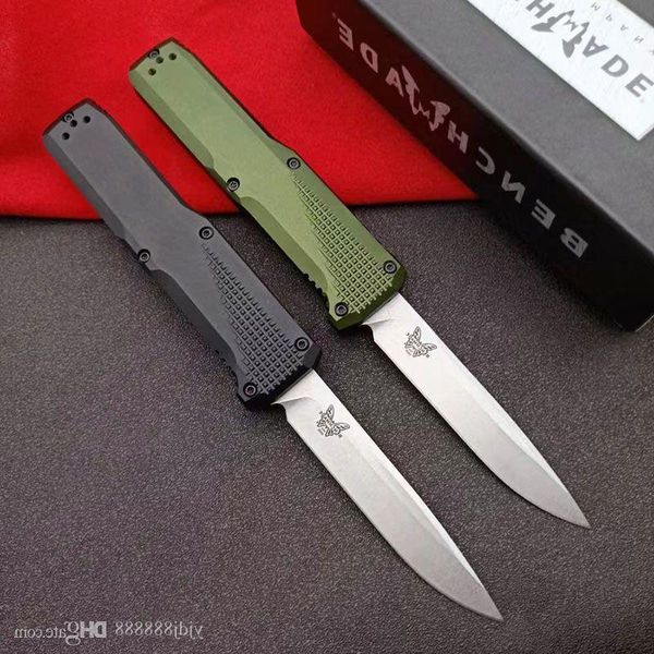 Coltello tascabile da esterno per campeggio ad azione automatica BM4600 stile americano Apertura rapida dei doppi coltelli pieghevoli Difesa tattica anteriore Sopravvivenza A Mxqu