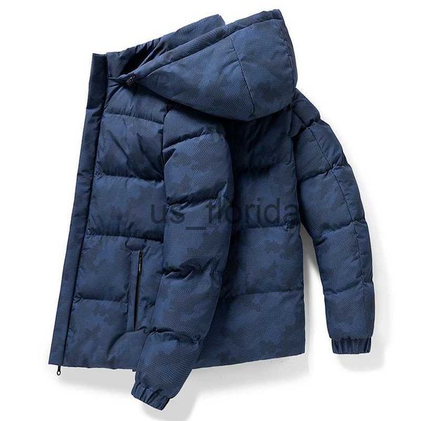 Piumino da uomo Parka 2023 Giacca invernale da uomo antivento Piumino corto Parka Camouflage Puffer Cappotti Uomo Anorak Cappotto Outdoor Giacca a vento con cappuccio maschile J231111