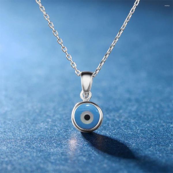 Anhänger Halsketten 2023 Trend Europäische und Amerikanische Mode Blue Eye Damen Halskette Persönlichkeit Türkische Mädchen Schmuck Geschenk