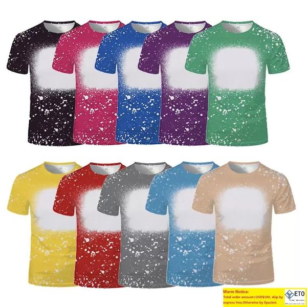 10 Farben Sublimationshemden für Männer Frauen Partyzubehör Wärmeübertragung Blanko DIY Hemd T-Shirts Großhandel