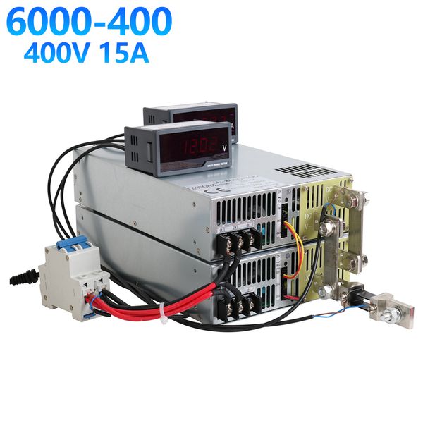 Hongpoe 6000 400 V Alimentatore Alimentatore 0-400V Pote regolabile 400VDC AC-DC 0-5 V Controllo del segnale analogico SE6000-400 Trasformatore di potenza 400V 15A 220VAC/380VAC Ingresso