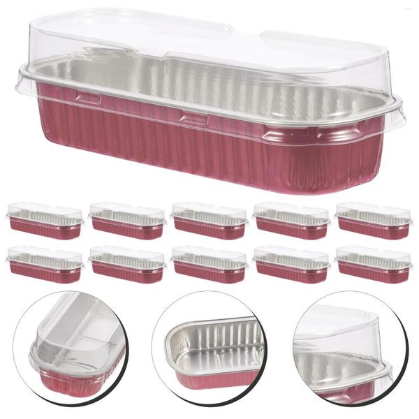 Strumenti di Cottura 30 Pz Contenitore Coperchio Tazze da Dessert Scatole per Torta Pagnotta Fodera per Muffin Trasparente Ramekin Durian Scatola di Foglio di Alluminio