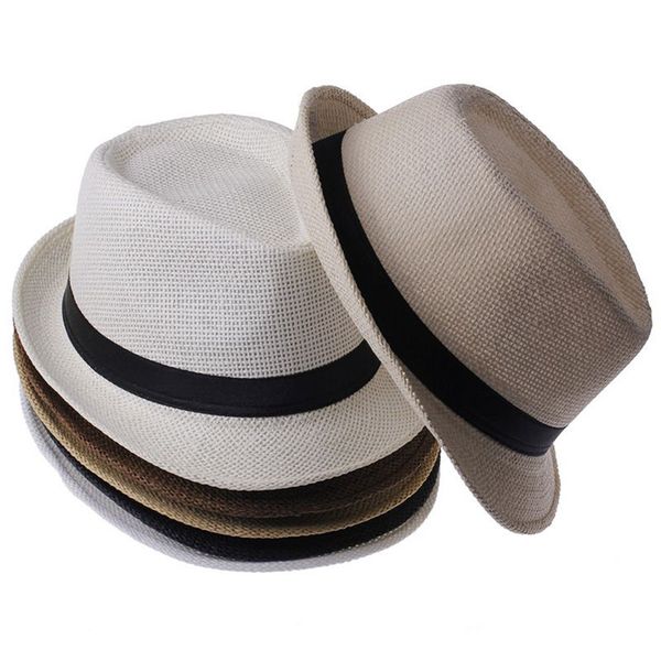 Beyefendi güneş şapka tatil erkekler separ şapka kovboy yaz retro panama seyahat yolculuğu rahat başlıklar zarif erkek chapeau geniş ağzı