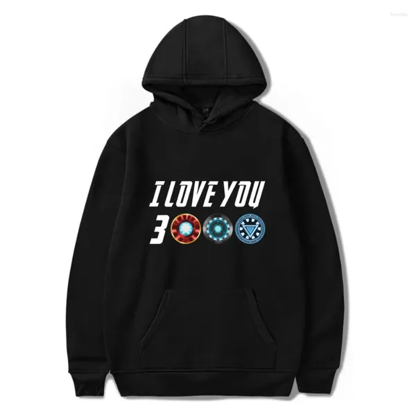 Erkek Hoodies Seni Seviyorum 3000 Baskı Hoodie Moda Harajuku Erkekler/Kadın Sweatshirt Sonbahar Kışın Uzun Kollu Ceket Ceket Günlük Giysiler