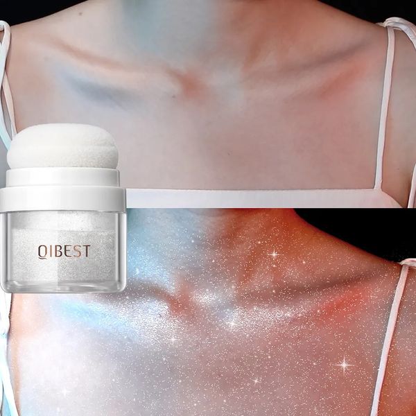 Body Glitter 3 colori evidenziatore in polvere Polvo De Hadas Body Glitter polvere luccicante contorno fard scintillante trucco per viso occhi corpo evidenziatore 231113