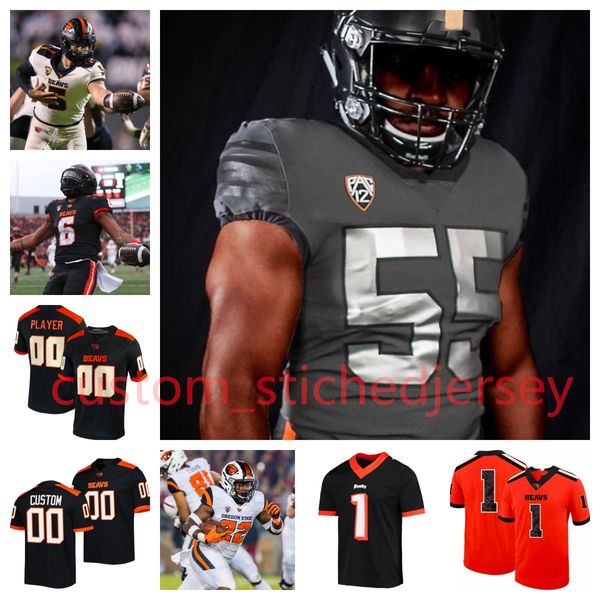 Mathias Malaki-Donaldson Oregon State Beavers Football Jersey Nathan Elu John Dunmore Jake OvermanMakiya Tongue Tristan Gebbia Andrew Chatfield Jr. Trey Lowe OSU