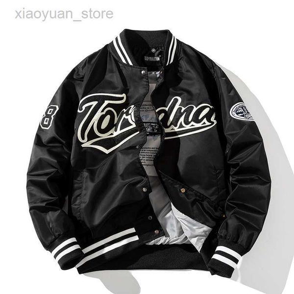 Men's Hip Hop Baseball Men Women Borderyer Letter Streetwear Jacket Fashion Fashion Vintage Windbreaker Couples Outono