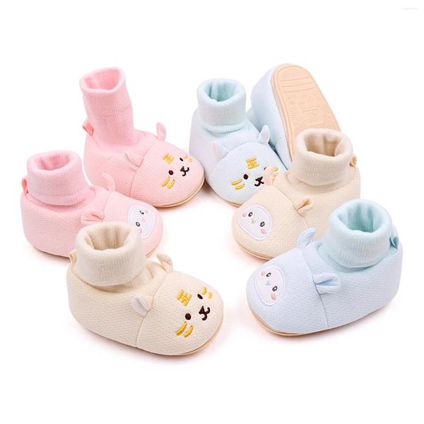 Primi Camminatori Cartone Animato Autunno Inverno Bambino Carino Scarpe Calde Adorabili Stivali per Bambini Morbido Orso Stivaletti Lavorati a Maglia Culla