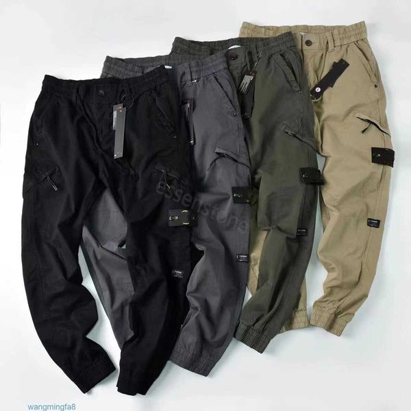 Homens de alta qualidade emblema remendos track pant moda letras pedra designer jogger carga zíper voar calças esportivas longas 4homme roupas ilha 5nxd