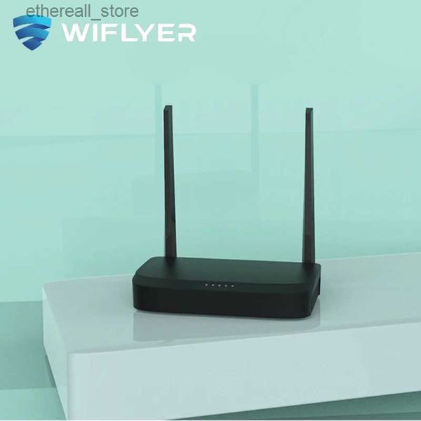 Roteadores Wiflyer WiFi LTE Router 300Mbps 2-LAN Wireless Network Omni II em russo com 2.4GHZ 5dbi 2 antenas para USB 4G Modem Dongle Q231114