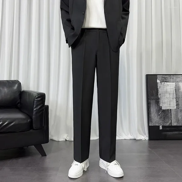 Abiti da uomo Primavera 2023 Pantaloni da uomo Coreano Slim Fit Casual Lunghezza caviglia Streetwear Abito da uomo di alta qualità Pantalone T56