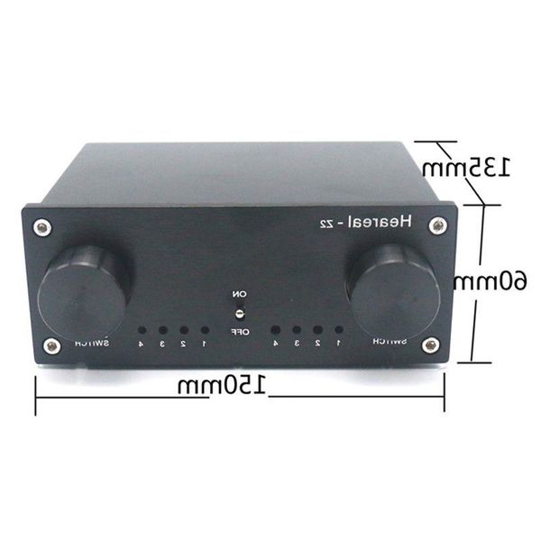 Freeshipping 4 Entrada 4 Saída Lossless Audio Signal Switcher Switch Splitter Seletor DC 12V E4-003 Ufbwo