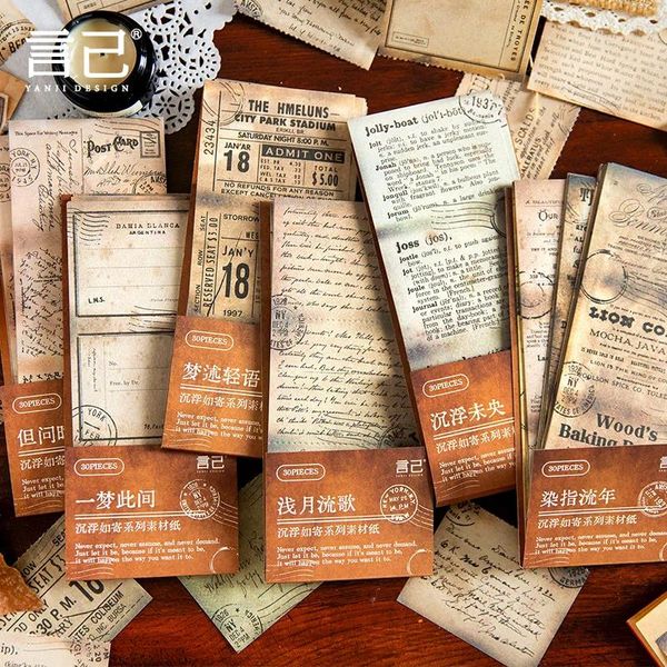 Vintage İngilizce yazılabilir çerçeve scrapbooking diy malzeme kağıt dekoratif retro mektup fatura günlüğü arka plan