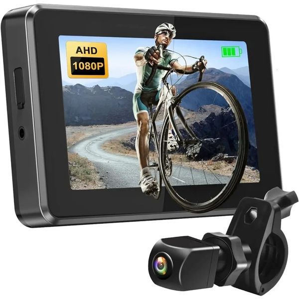 Gruppi bici PARKVISION Specchio 1080P AHD Telecamera posteriore per bicicletta con 4 3 schermi Staffa girevole a 360 gradi Installazione fai da te 231114