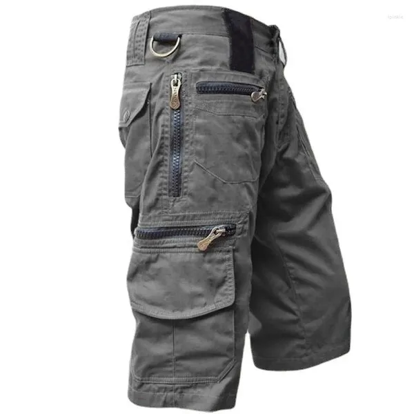 Pantaloncini da uomo Cargo militare 2023 Tasche con cerniera estive Pantaloni da jogging tattici Plus Size 5XL Pantaloni corti casual da lavoro allentati da uomo