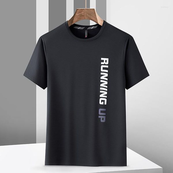 Herren T-Shirts Quick Dry Sport Shirt Herren 2023 Kurzarm Sommer Casual Weiß Schwarz 3XL Top T-Shirts GYM Running T-Shirt Kleidung