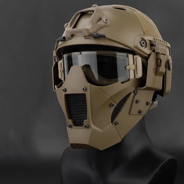 Caschi tattici casco maschera antideflagrante occhiali CS istruttore espandere l'equipaggiamento di protezione per i fan militari equipaggiamento antisommossa 231113