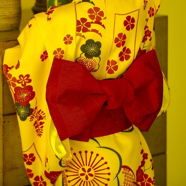 Celra Kimono OBI Japaneiro Cinturão Ciolo da cintura para meninas Estilo Vintage Cosplay Cintura cinto