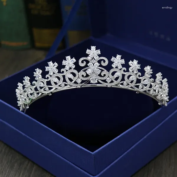 Fermagli per capelli stile coreano minimalista completo di zirconi fiore corona nuziale accessori copricapo da sposa ornamento