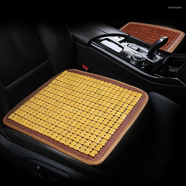 Capas de assento de carro Costo para motorista Bamboo Auto Pad para resfriamento de resfriamento Anti-deslizamento universal Cadeira da frente verão