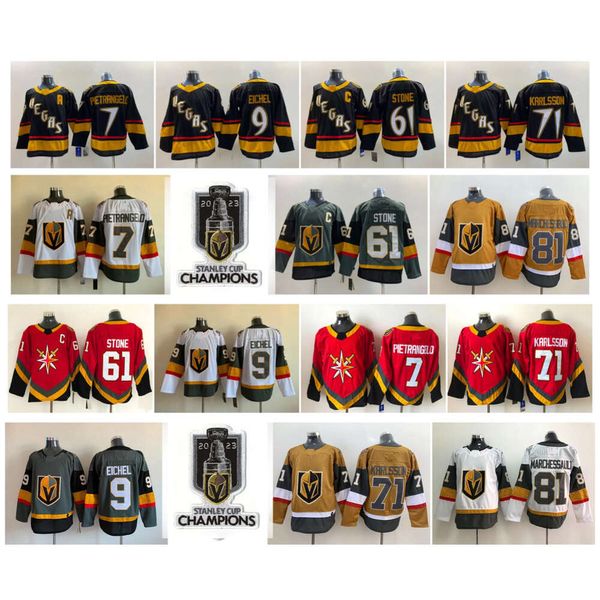 Sl Golden Knights William Sson VGK Hockey Jersey Vegas Jack Eichel Mark Stone 2023 Stanley Cup Finals Jonathan Marchessault Alex Pietrangelo Ed