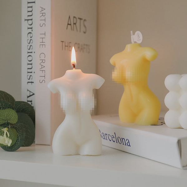 10pcs Art Creative Candle Candle Molde fofo feminino Figura Artes Velas 5.5*9,5 cm de aromaterapia em forma de corpo decoração de casa DIY DIY