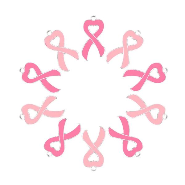 Подвески 30 шт. розовая лента Рак молочной железы с подвесками для самостоятельного изготовления ювелирных изделий 231113