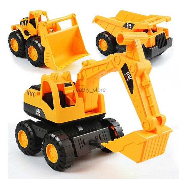 Diecast Modellautos Kunststoff Bagger Kinder Junge Strand Auto Spielzeug Bagger Spielzeug Muldenkipper Bulldozer Engineering Fahrzeug Weihnachten GeburtstagsgeschenkeL231114