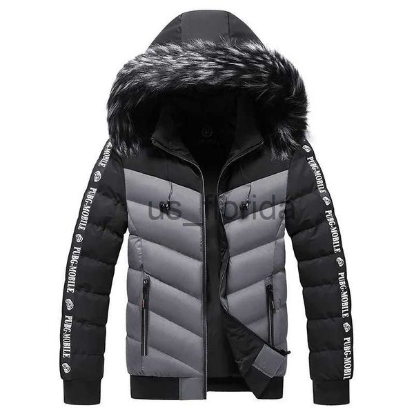 Parkas masculinas com capuz jaquetas de inverno com fones de ouvido Parkas quentes jaquetas nova moda masculina casacos de inverno ao ar livre jaquetas à prova de vento 5XL J231111