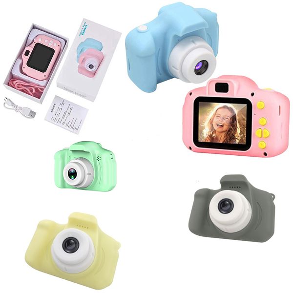 Fotocamere giocattolo Fotocamera per bambini Fotocamera impermeabile 1080P HD Videocamera Giocattoli Display a colori da 2 pollici Cartone animato per bambini Fotocamera per esterni carina Fotocamera reflex Giocattolo per bambini 230414