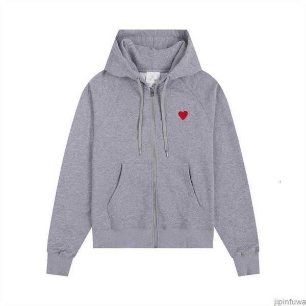 Hoodie Amis Amiparis Am i Paris Hoody Pullover Kapuzenpullover Männer Frauen Lässige Sweatshirts Kleiner Jacquard Coeur Herz Liebesmuster Vollständiger Reißverschluss Cardigan Pullover s B3hs