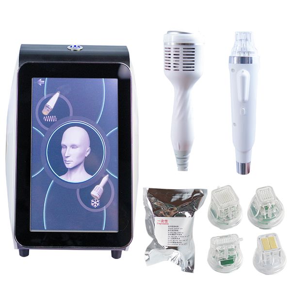 Apparecchiatura di bellezza 2 in 1 Macchina per microaghi RF Macchina per il viso microaghi rf frazionaria con microaghi nano con martello freddo per il lifting del corpo del viso della pelle