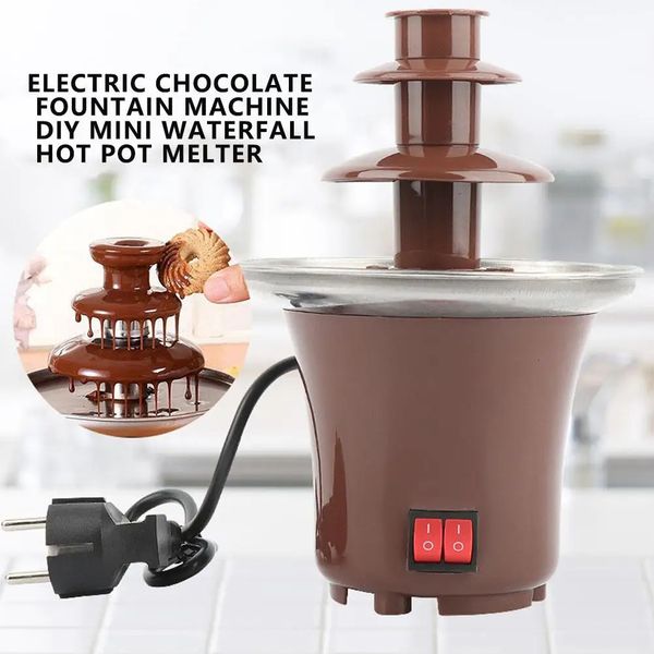 Altro Cucina Sala da pranzo Bar Mini Fontana di cioccolato Riscaldamento fuso Fonduta Cascata Macchina per pentole 231113