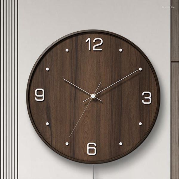 Wanduhren aus Holz, leise, dekorative Uhr, modernes Design, elektronische Wohnzimmeruhren, Relogio de Parede, Wohnkultur