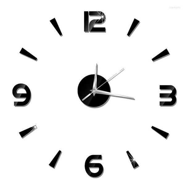 Relógios de parede Decoração de casa Relógio Diy no design do design do design de inovação adesivo de decoração de suspensão grátis ornamento de punção grátis