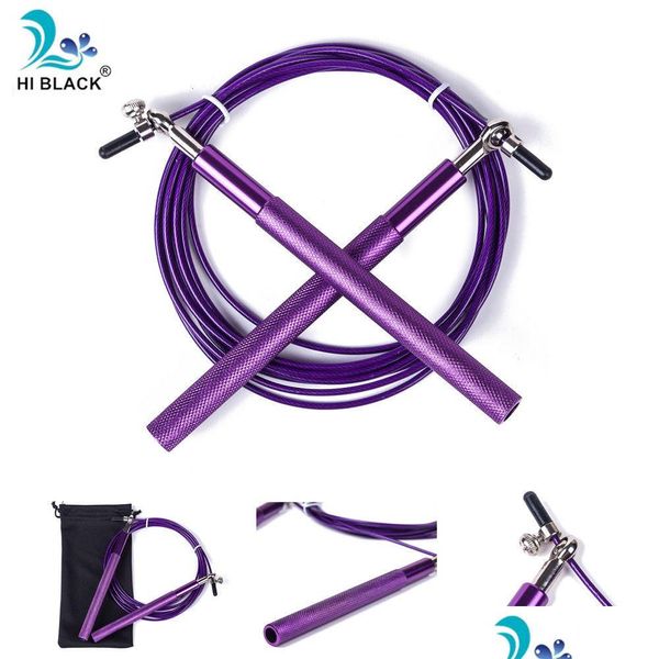 Springseile Springseile Crossfit Speed Rope Professioneller Skip für MMA Boxen Fitness Skip Workout Training Corde A Sauter Comba 230616 D Dhfpr