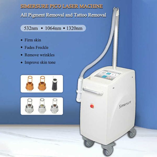 Pico Laser 1064 755nm Remove Acne Tattoo Q Switch Pico Laser Tattoo Removal Picosecond Máquina Removedor de manchas