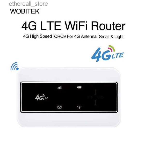 Router WOBITEK 4G LTE entsperrter Router mit SIM-Kartensteckplatz Modem WiFi Tragbare Tasche Externe Antenne Hotspot Router Wireless Mobile Q231114