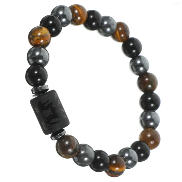 Charm-Armbänder, Perlen, Naturstein-Armband, Herren, Obsidian, Perlen, Damen, Unisex-Schmuck