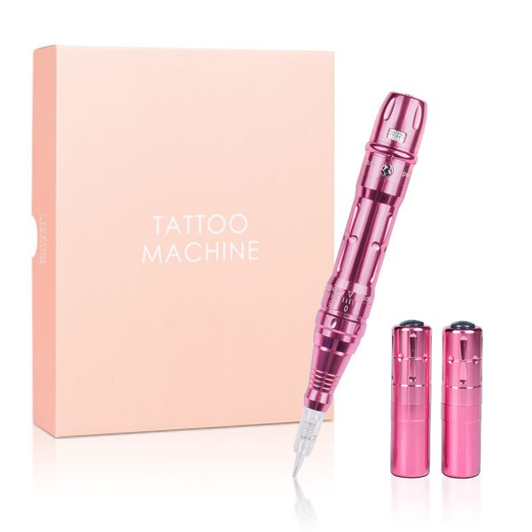 Macchina professionale per trucco permanente senza fili, penna, macchina per tatuaggio per sopracciglia, con 2 batterie in oro rosa/nero/oro champagne