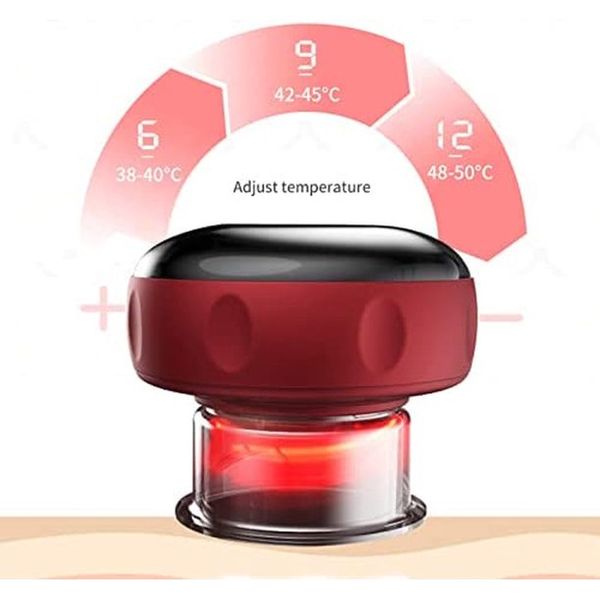 Outros itens de beleza de saúde Libere o massageador elétrico de cuba com luz de vibração vermelha de vibração recarregável